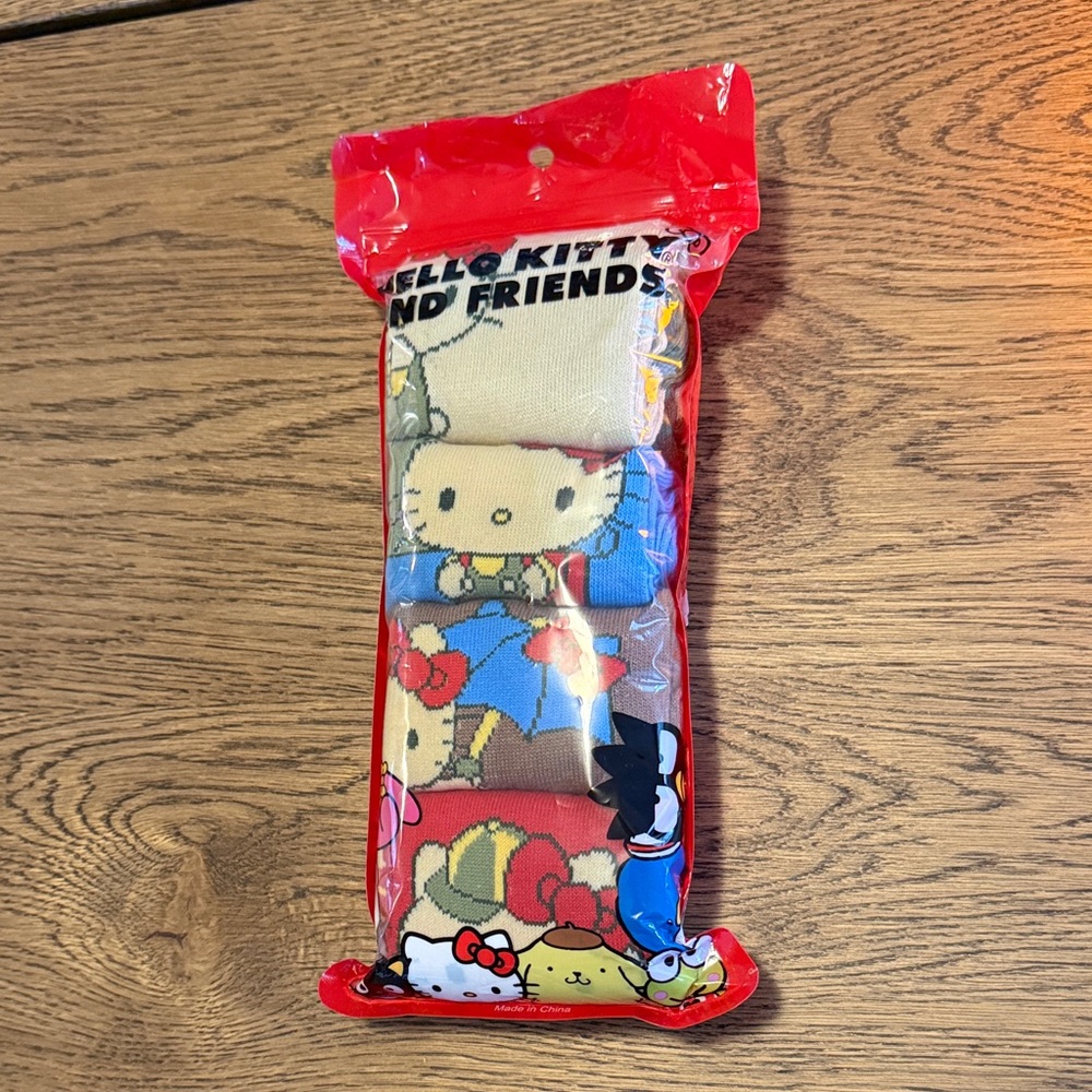 NEW Hello Kitty Crew Socks - M shoe size, 5-8, W shoe size 5-10